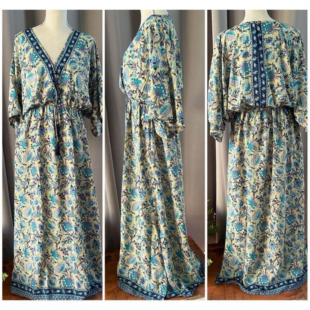 Boemo Kaftan Flowing Floral Maxi Dress Size 3X